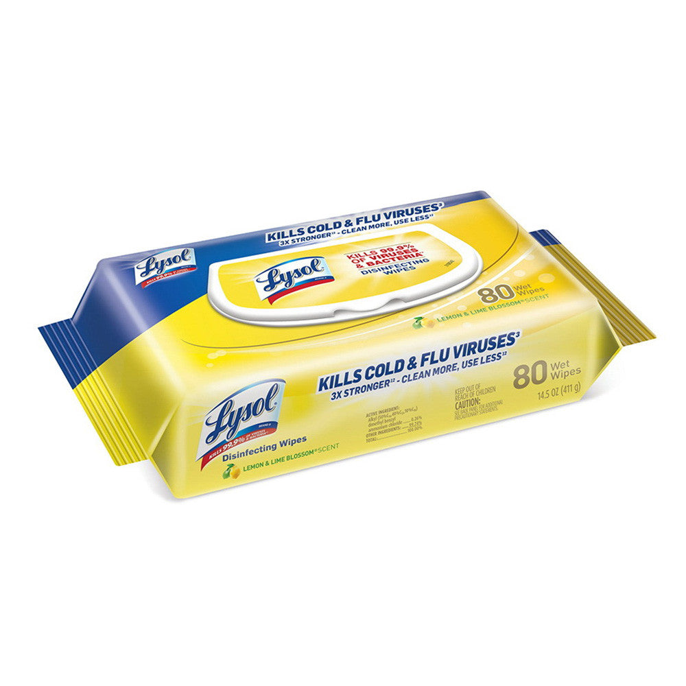 Lysol Handi Pack Disinfecting Wipes, Lemon And Lime Blossom, 80 Ct